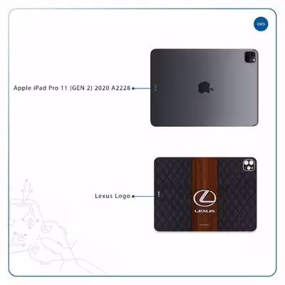 برچسب پوششی ماهوت مدل Lexus-Logo مناسب برای تبلت اپل iPad Pro 11 (GEN 2) 2020 A2228