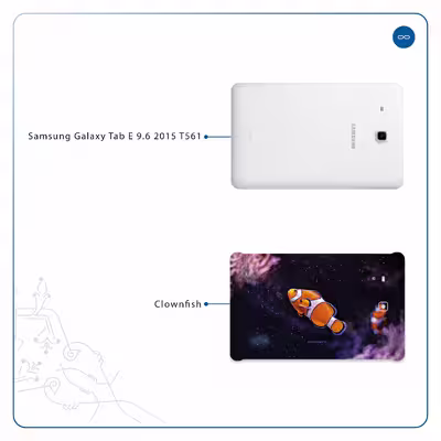 برچسب پوششی ماهوت مدل Clownfish مناسب برای تبلت سامسونگ Galaxy Tab E 9.6 2015 T561