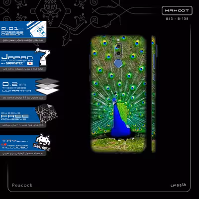 برچسب پوششی ماهوت مدل Peacock-FullSkin مناسب برای گوشی موبایل هوآوی Mate 10 Lite