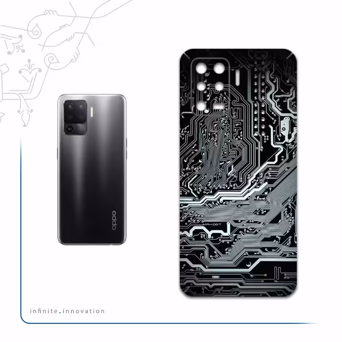 برچسب پوششی ماهوت مدل Black-Printed-Circuit-Board مناسب برای گوشی موبایل اپو A94 4G