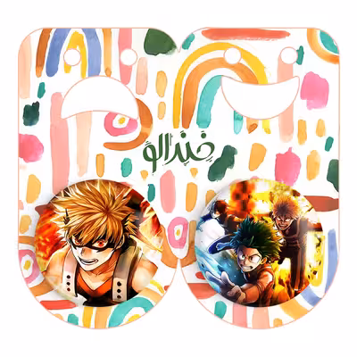 پیکسل خندالو مدل انیمه آکادمی قهرمان من کد 1159211587 مجموعه 2 عددی