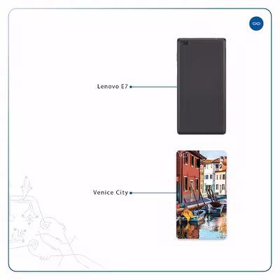 برچسب پوششی ماهوت مدل Venice City مناسب برای تبلت لنوو E7