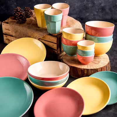 پیش دستی مدل رنگی بسته 6 عددی