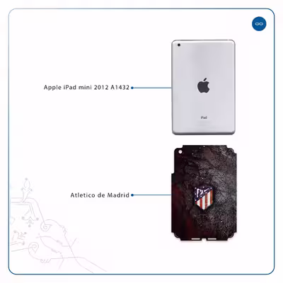 برچسب پوششی ماهوت مدل Atletico de Madrid مناسب برای تبلت اپل iPad mini 2012 A1432