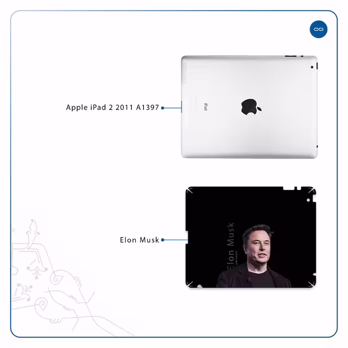 برچسب پوششی ماهوت مدل Elon Musk مناسب برای تبلت اپل iPad 2 2011 A1397