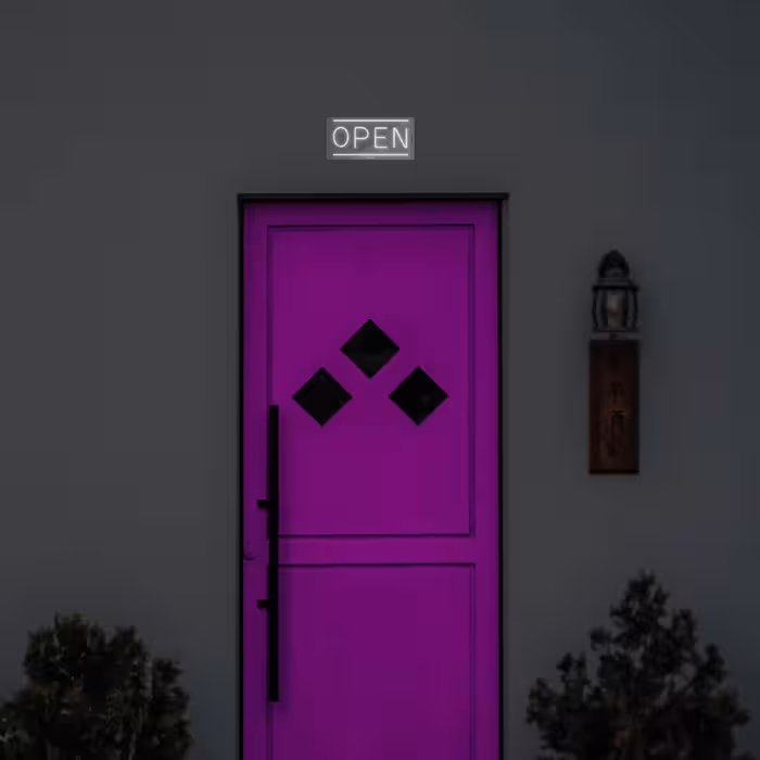 چراغ دیواری نئون دیزاین طرح Open_WHT