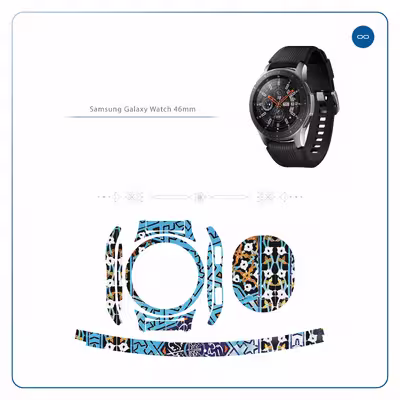 برچسب ماهوت طرح Iran-Tile7 مناسب برای ساعت هوشمند سامسونگ Galaxy Watch 46mm