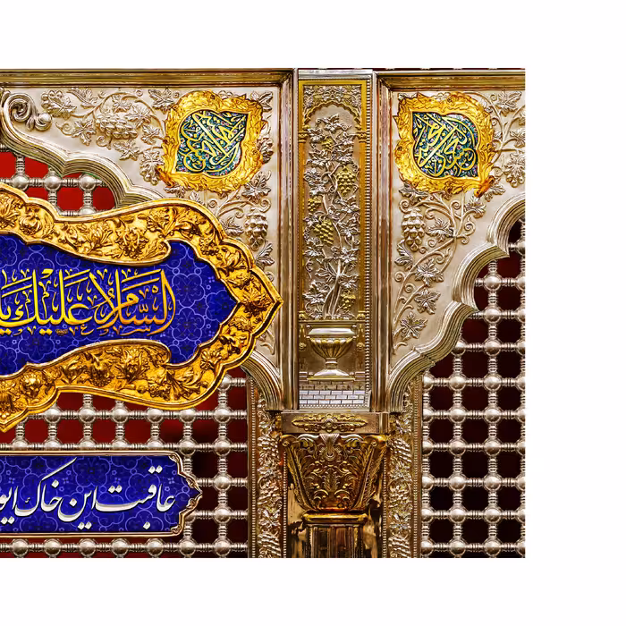 پرچم مدل کتیبه پشت منبری امام حسن مجتبی(ع) کد 7867M