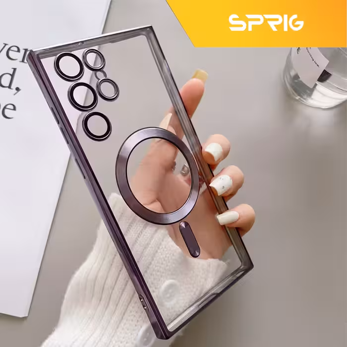 کاور اسپریگ مدل Magsafe-FU مناسب برای گوشی موبایل سامسونگ Galaxy S23 Ultra به همراه محافظ صفحه نمایش