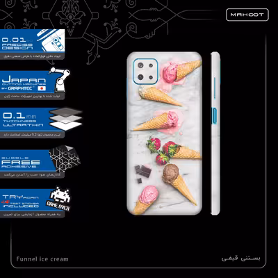 برچسب پوششی ماهوت مدل Funnel-ice-cream-FullSkin مناسب برای گوشی موبایل سامسونگ Galaxy M12