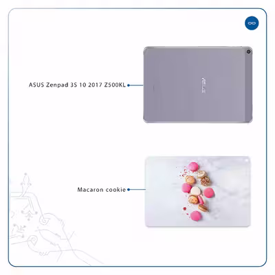 برچسب پوششی ماهوت مدل Macaron cookie مناسب برای تبلت ایسوس Zenpad 3S 10 2017 Z500KL