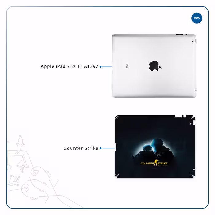 برچسب پوششی ماهوت مدل Counter-Strike مناسب برای تبلت اپل iPad 2 2011 A1397