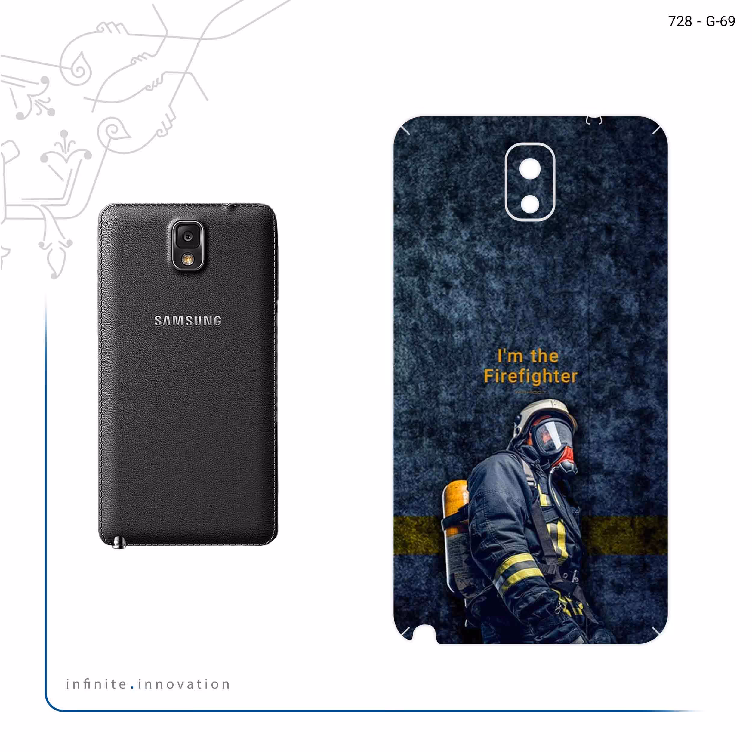 برچسب پوششی ماهوت مدل Firefighter مناسب برای گوشی موبایل سامسونگ Galaxy Note 3
