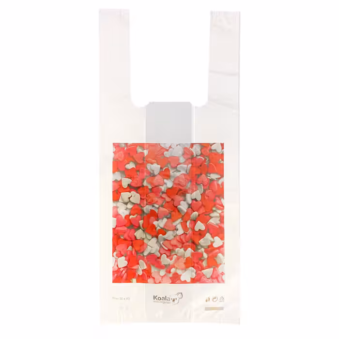 کیسه خرید کوالا مدل دسته رکابی کد 7190 بسته 100 عددی