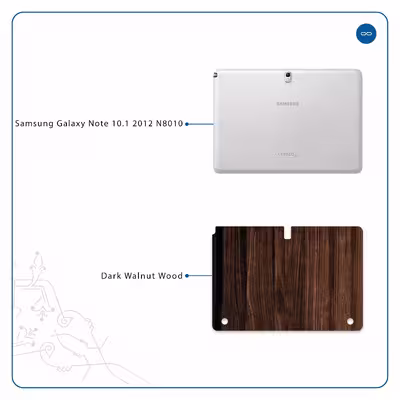 برچسب پوششی ماهوت مدل Dark Walnut Wood مناسب برای تبلت سامسونگ Galaxy Note 10.1 2012 N8010