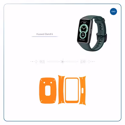 برچسب ماهوت طرح Matte Orange مناسب برای ساعت هوشمند هوآوی band 6