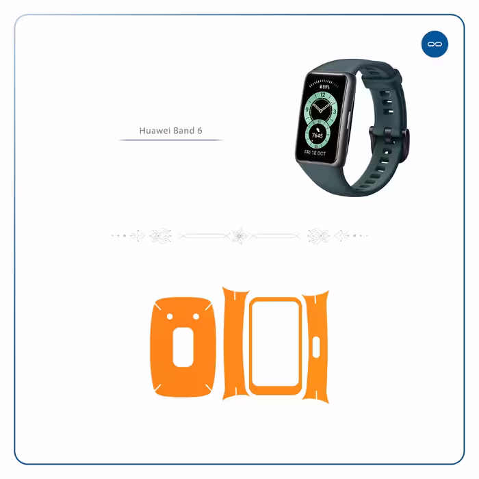 برچسب ماهوت طرح Matte Orange مناسب برای ساعت هوشمند هوآوی band 6