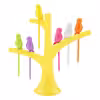 چنگال زیتون خوری مدل HUMMING BIRD کد RB218 مجموعه 6 عددی به همراه استند