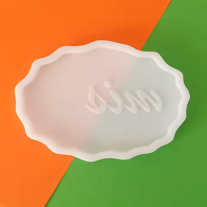 قالب رزین مدل زیر لیوانی ست عاشقانه خانم و آقا کد مجموعه دو عددی