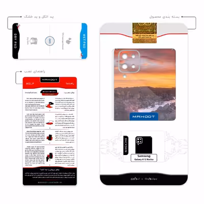 برچسب پوششی ماهوت مدل Waterfall مناسب برای گوشی موبایل سامسونگ Galaxy A12 Nacho