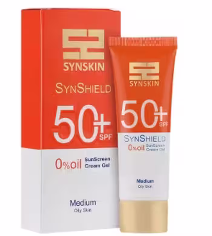 کرم ژل ضدآفتاب با SPF50  بدون چربی (مخصوص پوست چرب) ساین اسکین 50گرم