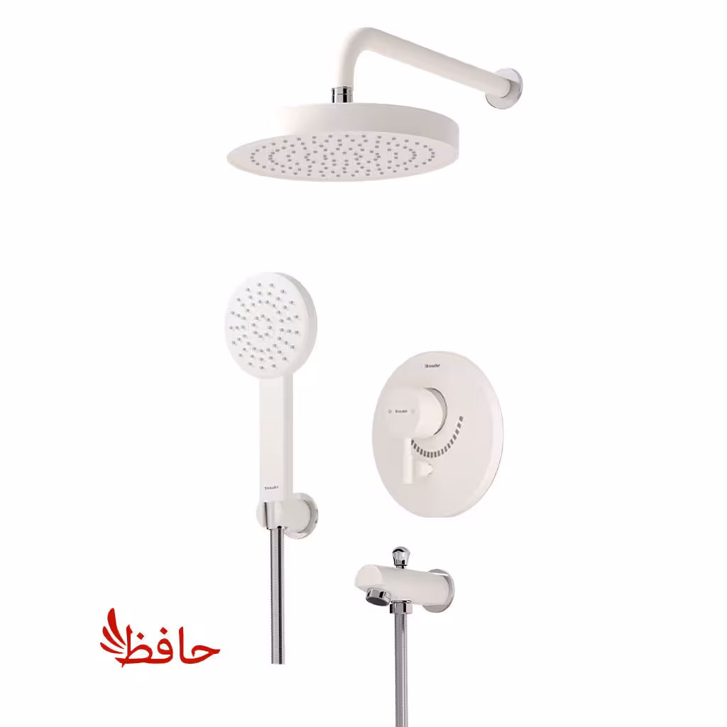 شیر حمام توکار شودر مدل مارینو شیری کروم تیپ 4