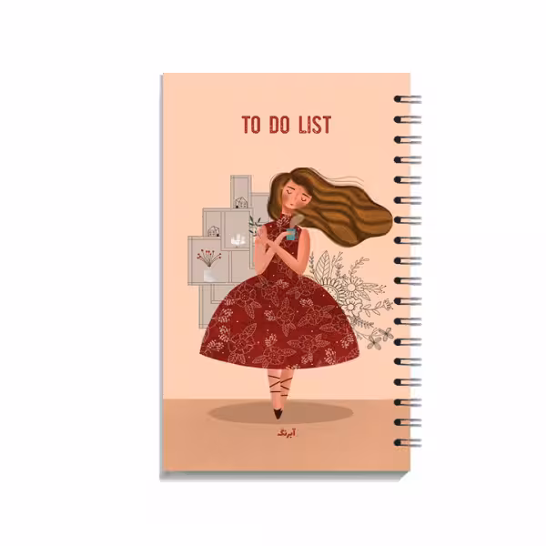 دفترچه یادداشت 100 برگ آبرنگ مدل لیست کارها TO DO LIST طرح گیسو