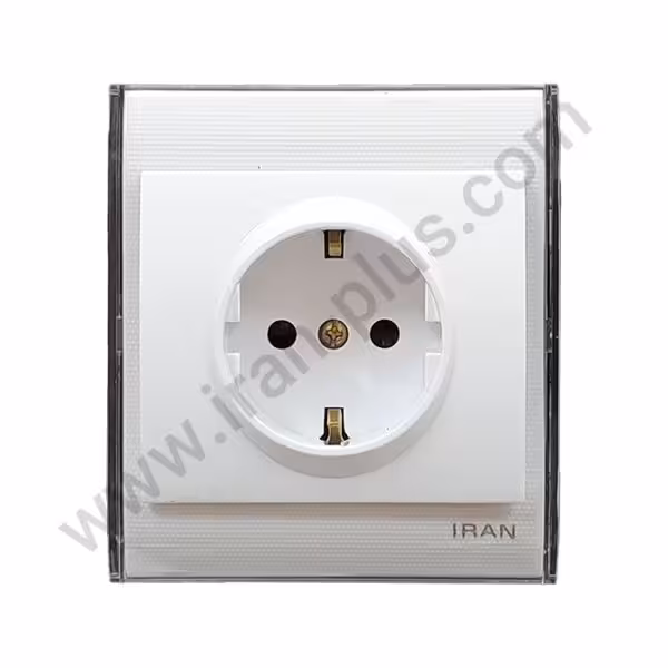 پریز برق ارت دار مدل ایران 2008 سفید