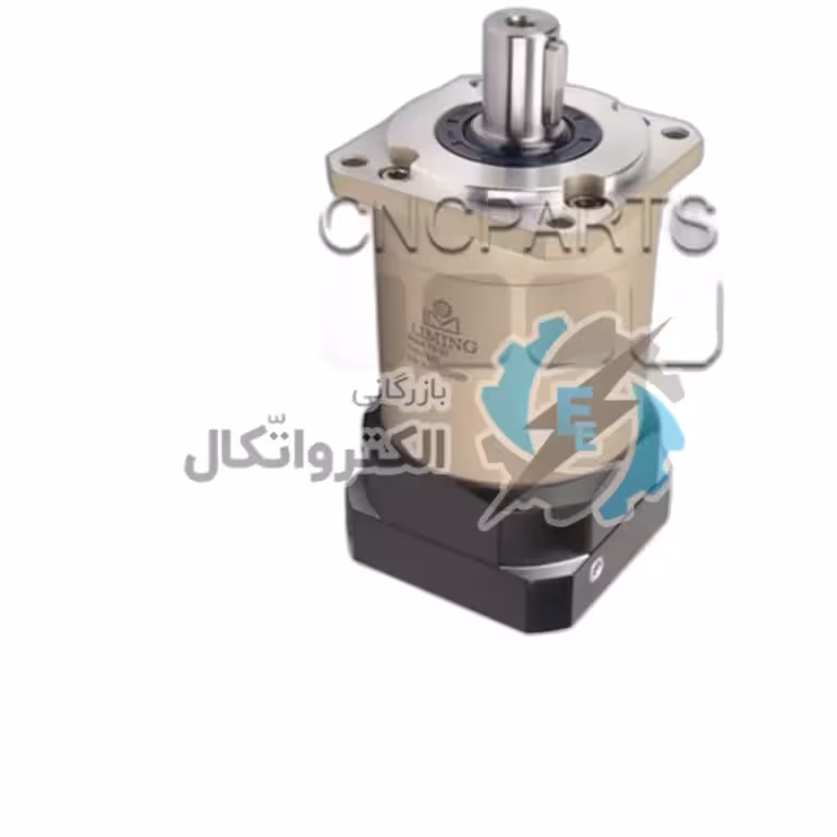 گیربکس سروو موتور liming لیمینگ مدل FB90-10-19 سایز 90 نسبت 1 به 10 شفت ورودی 19 شفت خروجی 22 ساخت تایوان فلنج مربعی مناسب 750 وات 3000 دور (گیربکس سیاره ای خورشیدی)