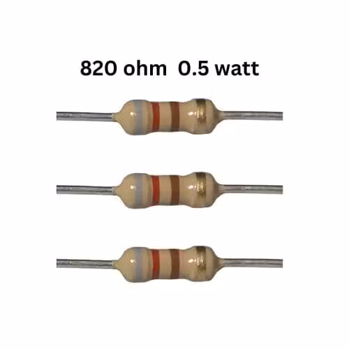مقاومت 820 اهم 1/2 یا 0.5 وات