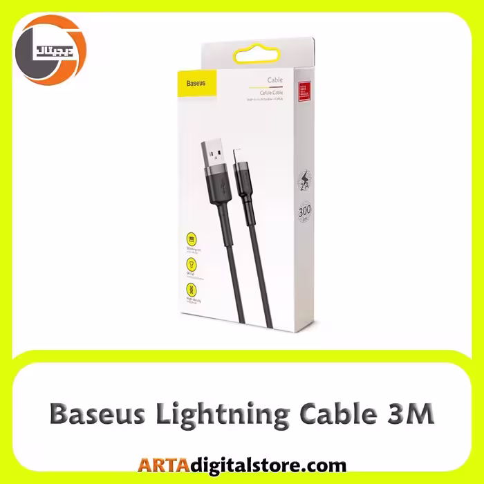 کابل لایتنینگ Baseus Cafule CALKLF-R Lightning Cable Black