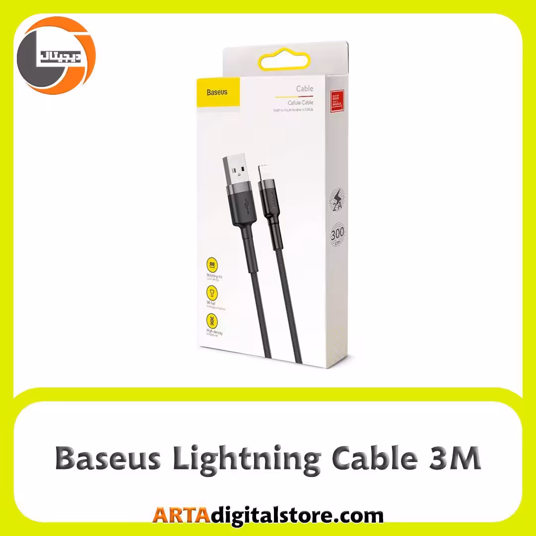 کابل لایتنینگ Baseus Cafule CALKLF-R Lightning Cable Black