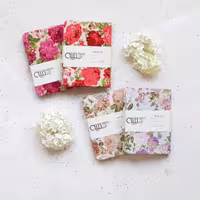 دفترچه یادداشت جلد پارچه ای کتیبه طرح گلدار کلاسیک