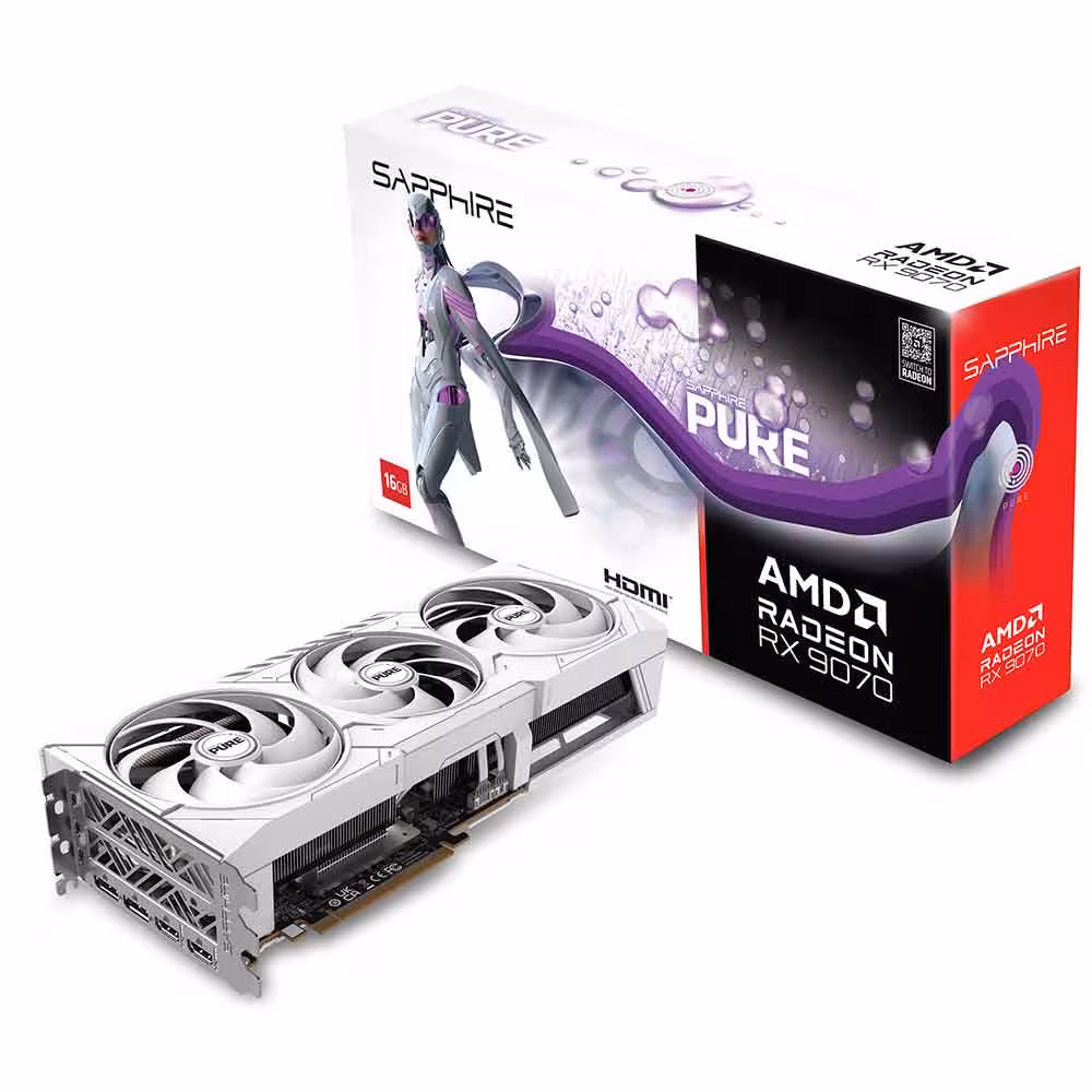 کارت گرافیک سافایر SAPPHIRE PURE AMD Radeon RX9070 16GB OC