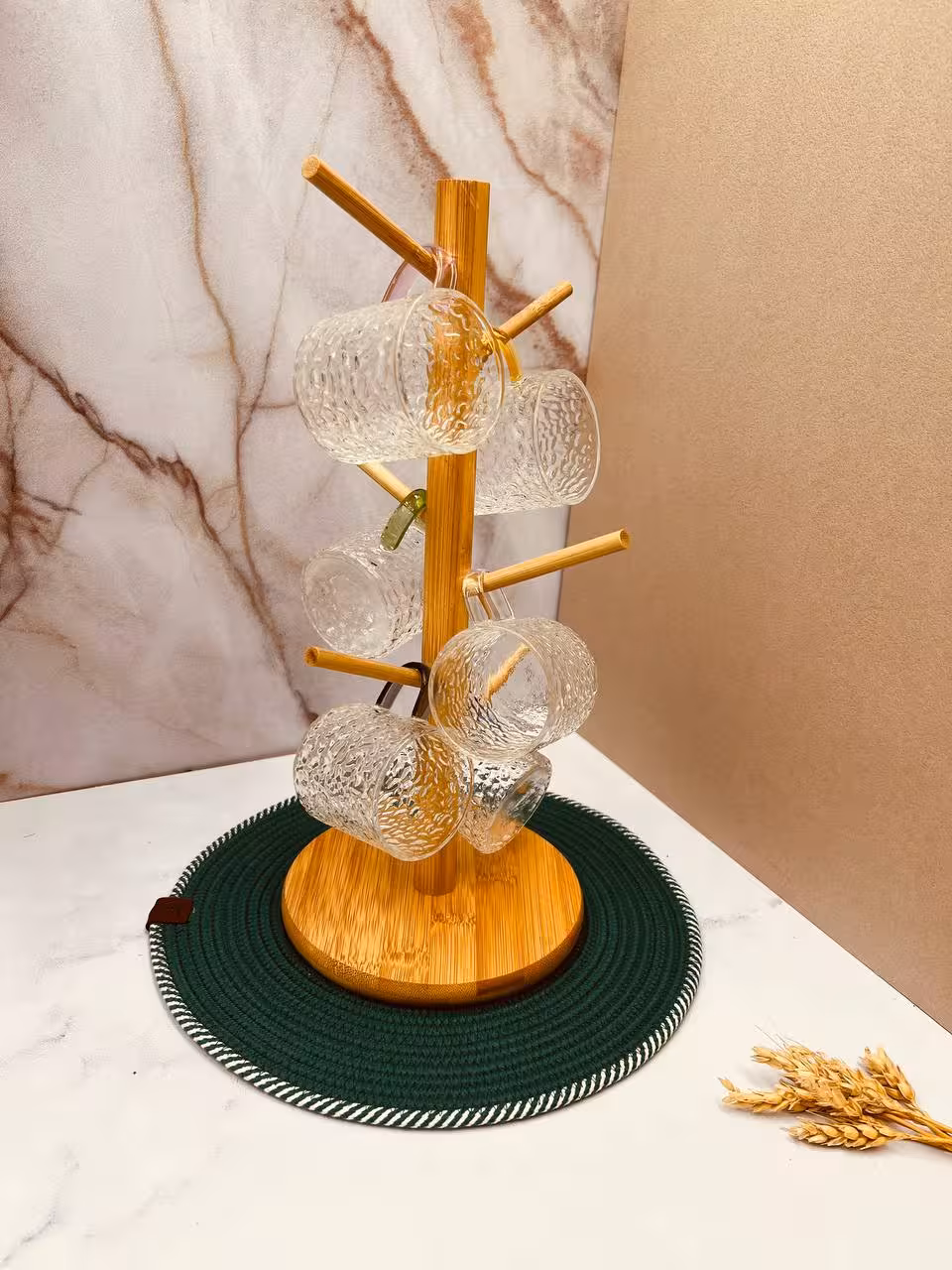 قهوه خوری پیرکس آنتی شوک شش تایی دسته 6 رنگ ABC3