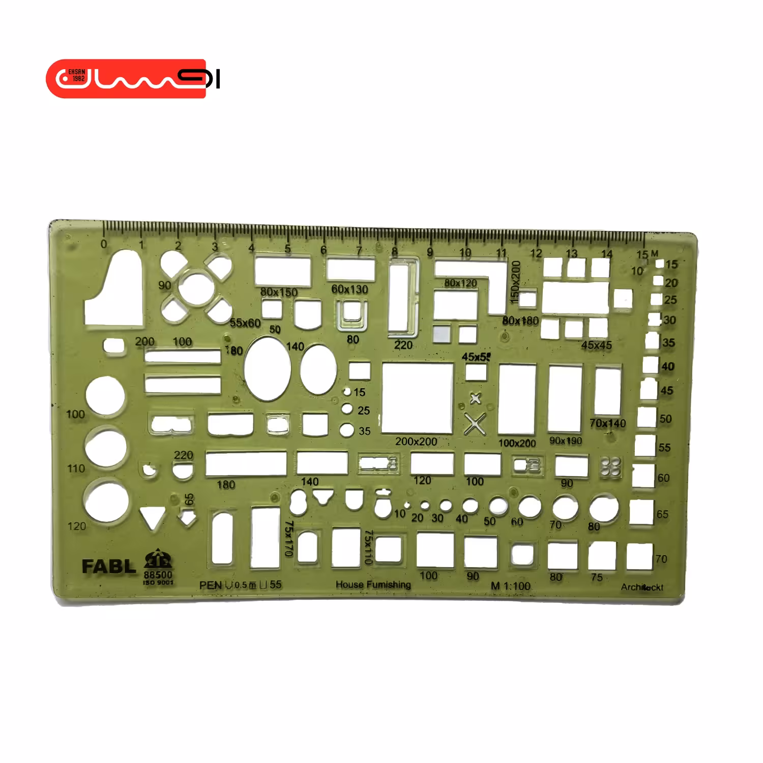 شابلون مبلمان مقیاس 1/100 فابل