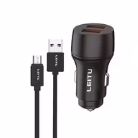 شارژر فندکی لیتو مدل LC-C8 به همراه کابل تبدیل microUSB | کالا مکس