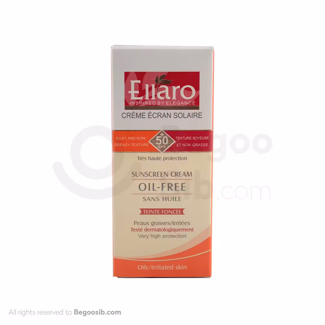 کرم ضد آفتاب بی رنگ الارو SPF50 مخصوص پوست چرب 40 میلی لیتری