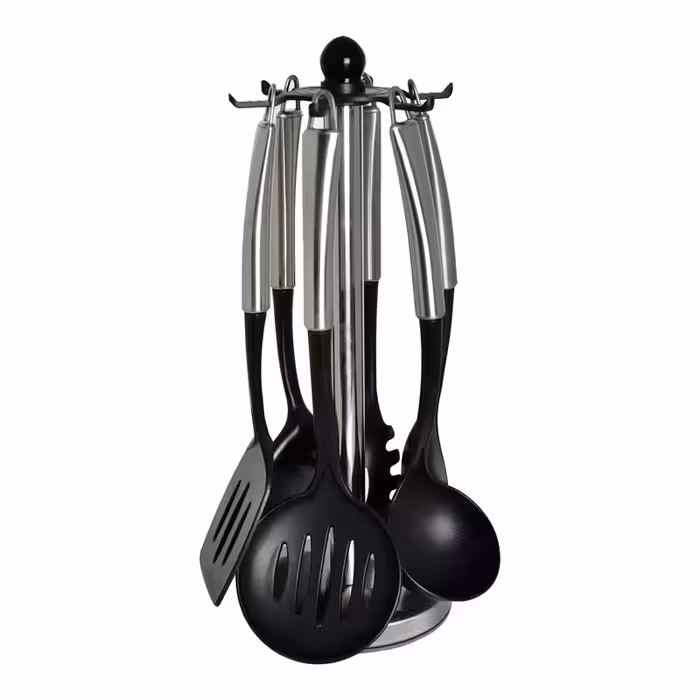 سرویس کفگیر و ملاقه 6 پارچه یونیک همراه استند کد  1196 | کالا مکس