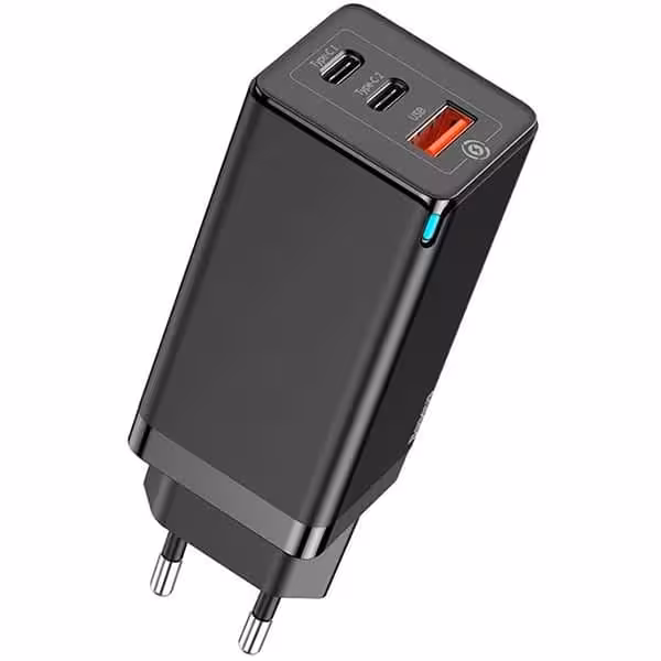 شارژر دیواری باسئوس مدل CCGAN-B01 سوپر شارژ 65 وات