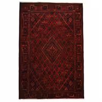 فرش قدیمی دستباف هفت متری طرح ترنج