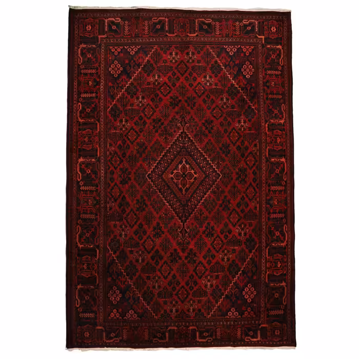 فرش قدیمی دستباف هفت متری طرح ترنج