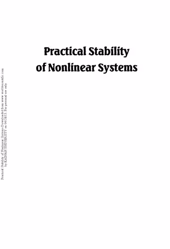 خرید و دانلود نسخه کامل کتاب Practical Stability of Nonlinear Systems