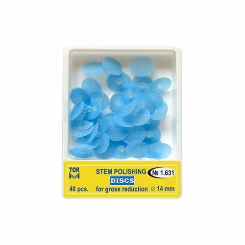 دیسک پرداخت بدون مرکز تور وی ام 14mm رنگ آبی بسته 40عددی
