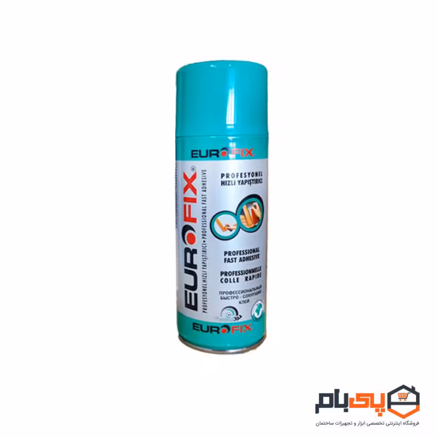 اسپری چسب فوری 123 یوروفیکس مدل Professional حجم 400 میلی لیتر