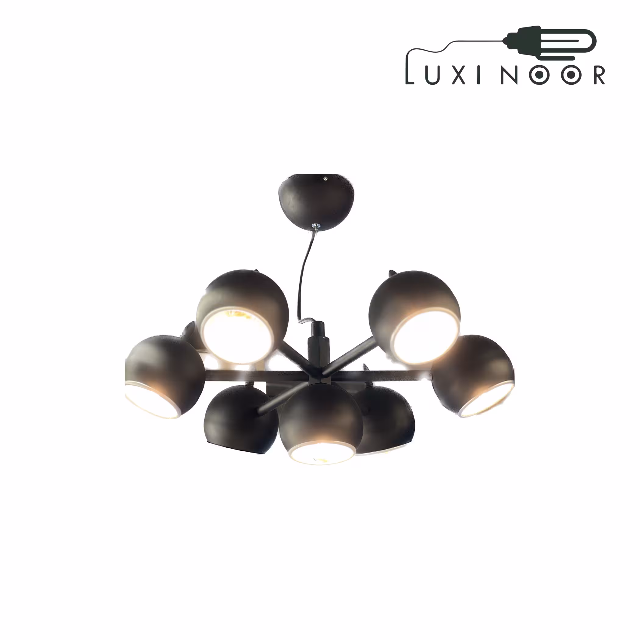 لوستر مدرن اویز مولکولی هفت شعله آقای نور مدل EA-7