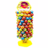 آبنبات چوبی آدامس دار موجی لولی ببتو باکس 120 عددی moji lolli