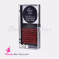 مژه مصنوعی رنگی قرمز والیوم هشت ردیفه فر دی آردل سایز 12 میل