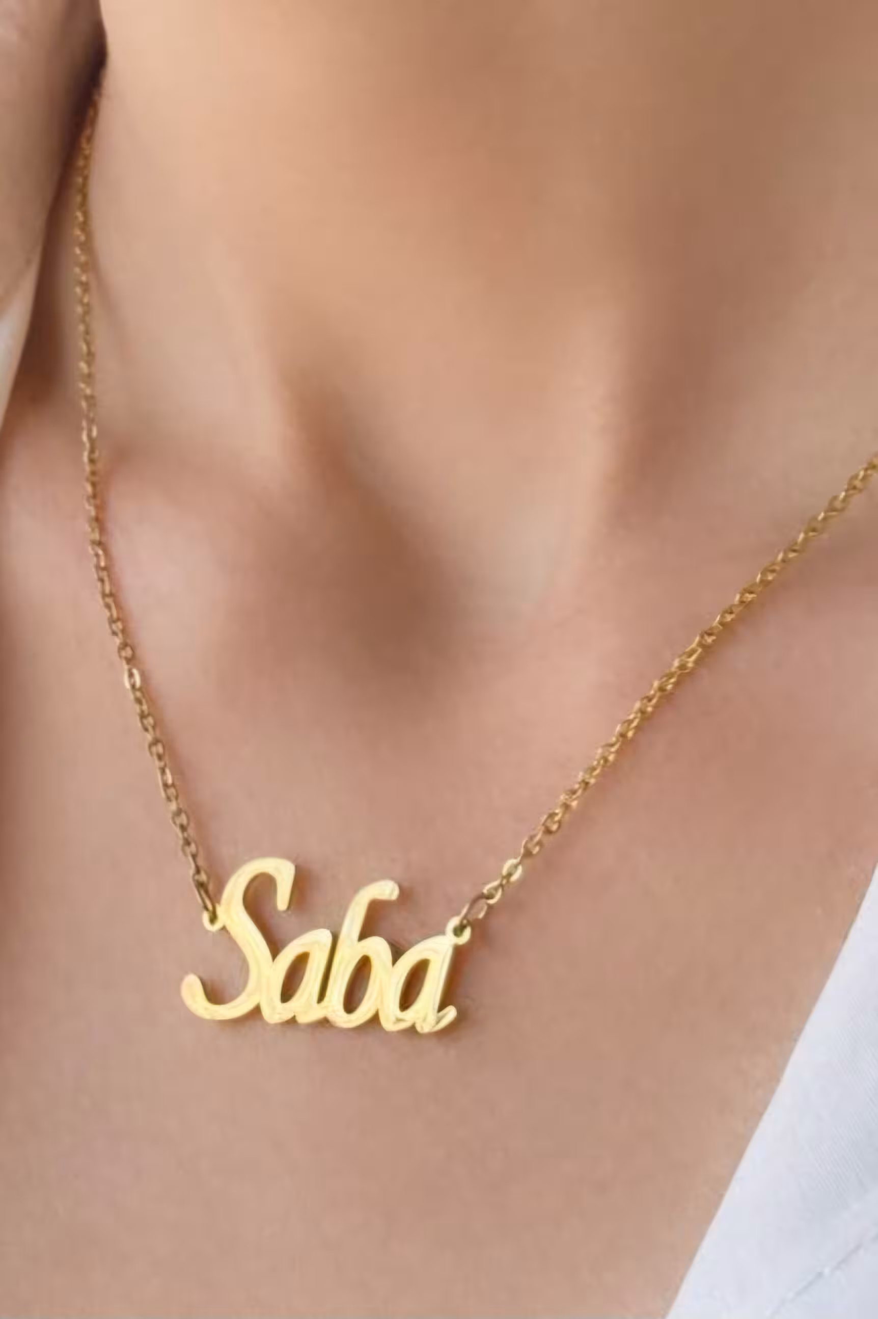 گردنبند استیل مدل اسم صبا