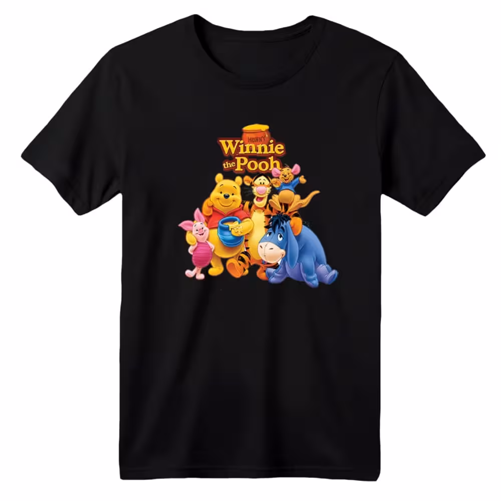 تی شرت آستین کوتاه بچگانه مدل پو کد 5 رنگ مشکی